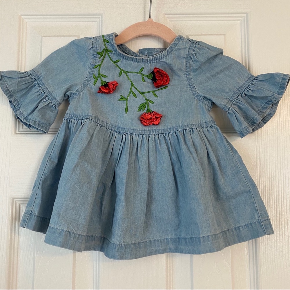 Cutest Blu and Blur jean dress for baby girl